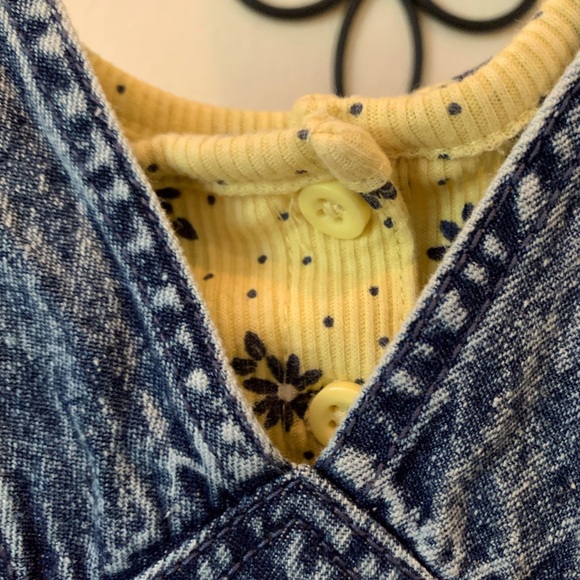 Little Lass “Daisy” overall shorts and tee shirt set , size 6 - Picture 7 of 10